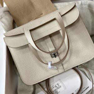 Replica Hermes Halzan White - Best Fake Designer Bags