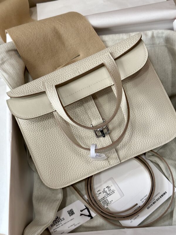 Replica Hermes Halzan White - Best Fake Designer Bags