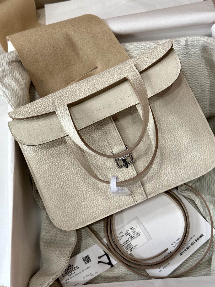 Replica Hermes Halzan White - Best Fake Designer Bags