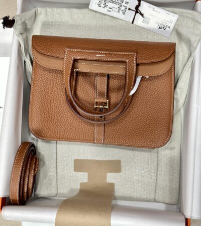 Replica Hermes Halzan Brown - Best Fake Designer Bags