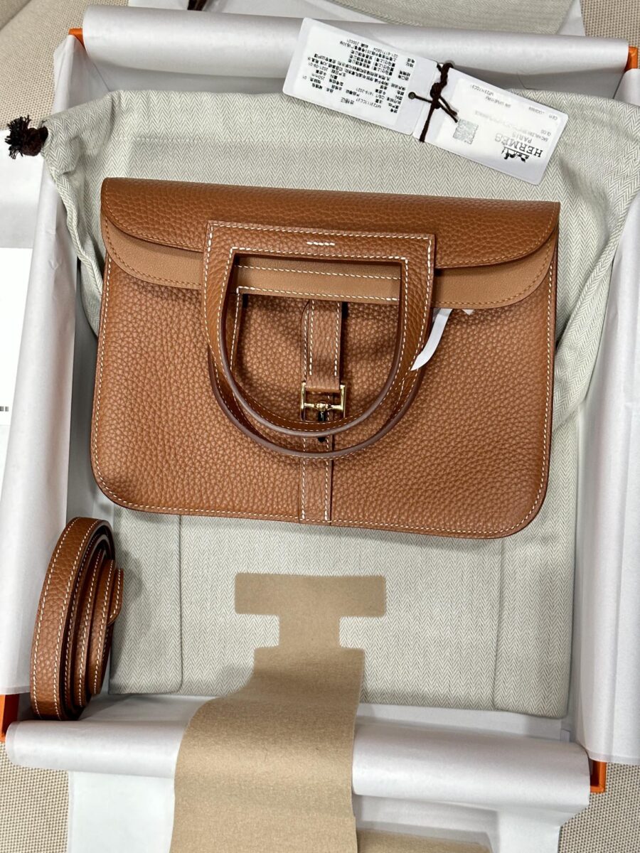 Replica Hermes Halzan  Brown - Best Fake Designer Bags