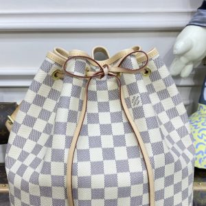 Replica Louis Vuitton Noe Bucket White Grid MM - premium-grade designer purse dupe