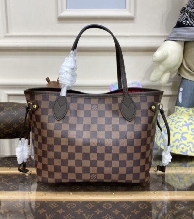 Replica Louis Vuitton Neverfull MM  Grid Red Inside - Best Fake Designer Bags