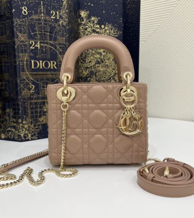 Replica Lady Dior Mini Apricot - Best Fake Designer Bags