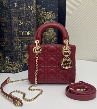 Replica Lady Dior Mini Red - Best Fake Designer Bags