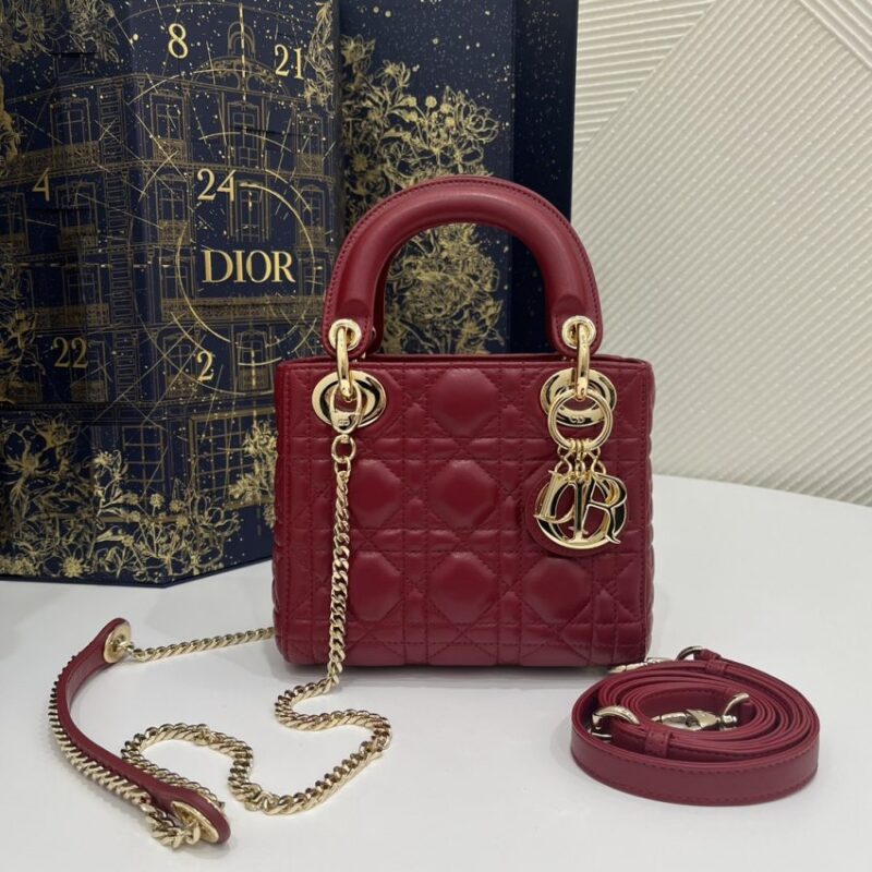 Replica Lady Dior Mini Red - Best Fake Designer Bags