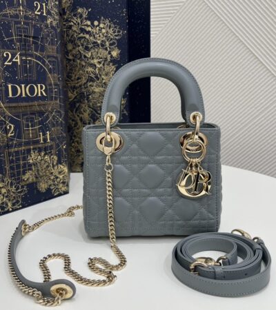 Replica Lady Dior Mini Cloud Grey - Best Fake Designer Bags