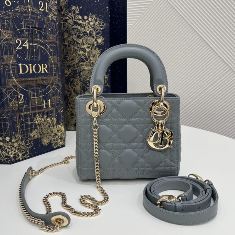 Replica Lady Dior Mini Cloud Grey - Best Fake Designer Bags