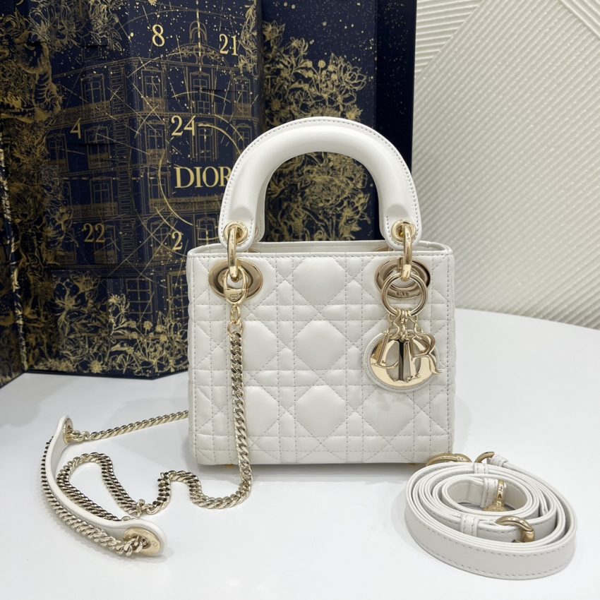 Replica Lady Dior Mini White - Best Fake Designer Bags