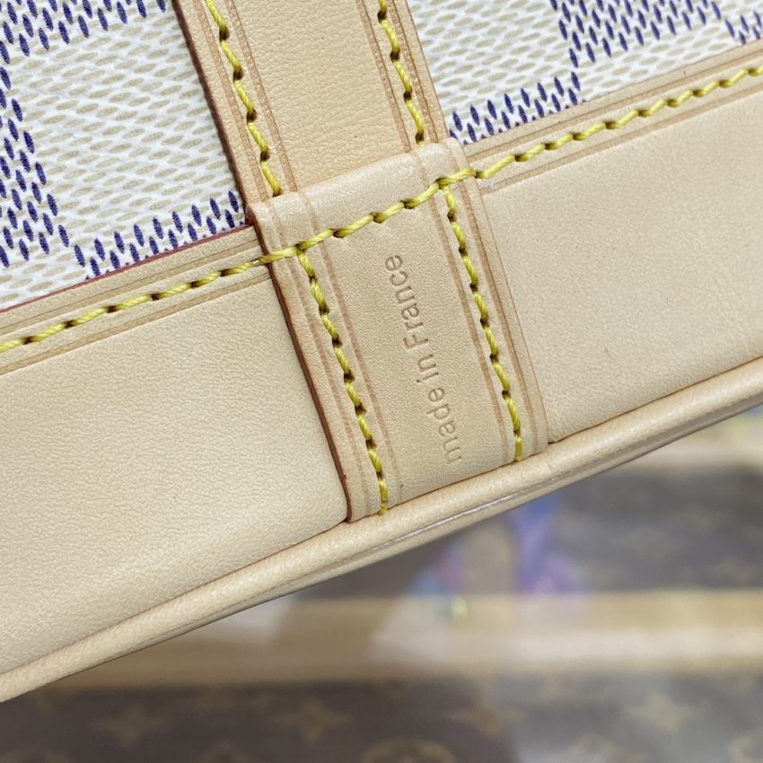 Replica Louis Vuitton Noe Bucket White Grid - 1:1 designer replica handbag