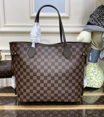Replica Louis Vuitton Neverfull MM  Grid Pink Inside - Best Fake Designer Bags