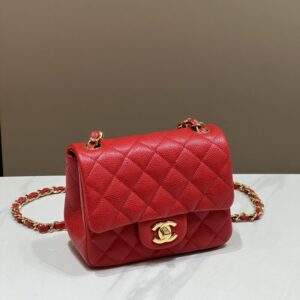 Replica CHANEL Classic Flap 17cm Bright Red - Best Fake Designer Bags