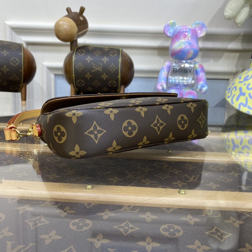 Replica Louis Vuitton Wallet on Chain Ivy Brown - near-authentic luxury replica handbag