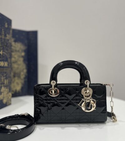 Replica Dior Lady D-Joy Bag  Patent Black - Best Fake Designer Bags