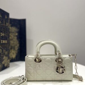 Replica Dior Lady D-Joy Bag White Patent - Best Fake Designer Bags