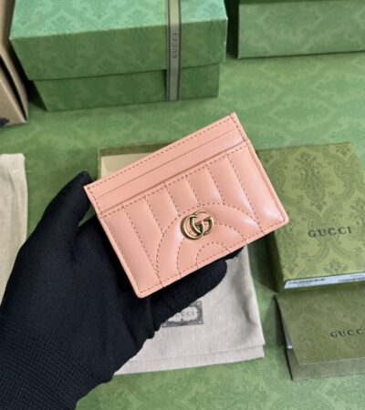 Replica Gucci Marmont Card Holder Pink - Best Fake Designer Bags