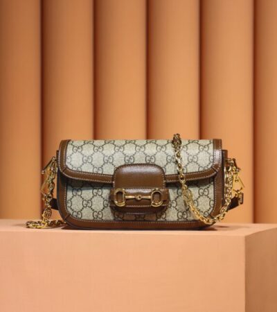 Replica Gucci 𝐇𝐨𝐫𝐬𝐞𝐛𝐢𝐭 𝟏𝟗𝟓𝟓 Baguette Bag - Best Fake Designer Bags