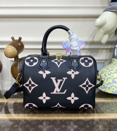 Replica Louis Vuitton Speedy Bandouliere 25 Black-Pink - Best Fake Designer Bags