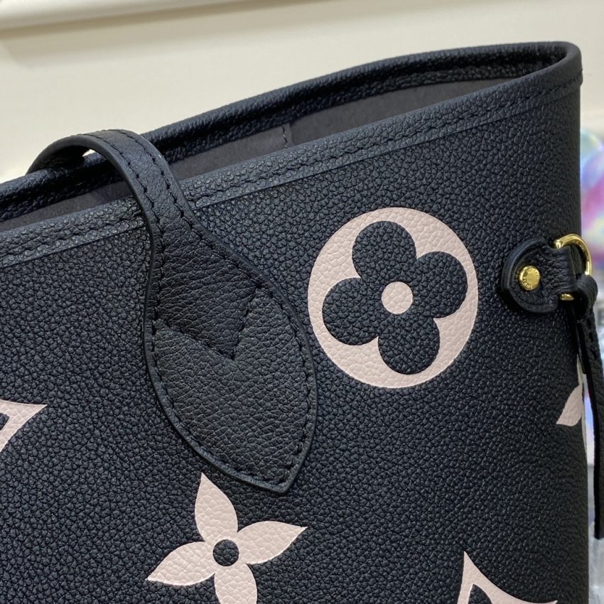 Replica Louis Vuitton Neverfull MM Black Pink 7 Replica Louis Vuitton Neverfull MM Black Pink - best quality luxury bag dupe