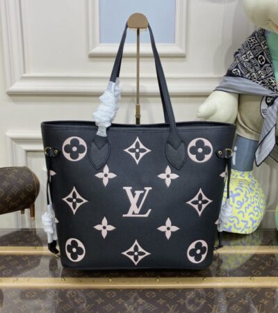 Replica Louis Vuitton Neverfull MM Black Pink - Best Fake Designer Bags
