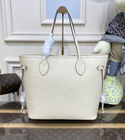 Replica Louis Vuitton Neverfull MM Full Beige - Best Fake Designer Bags