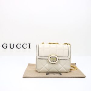 Replica Gucci  Gucci Deco Double G White - Best Fake Designer Bags