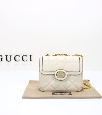 Replica Gucci Gucci Deco Double G White - Best Fake Designer Bags