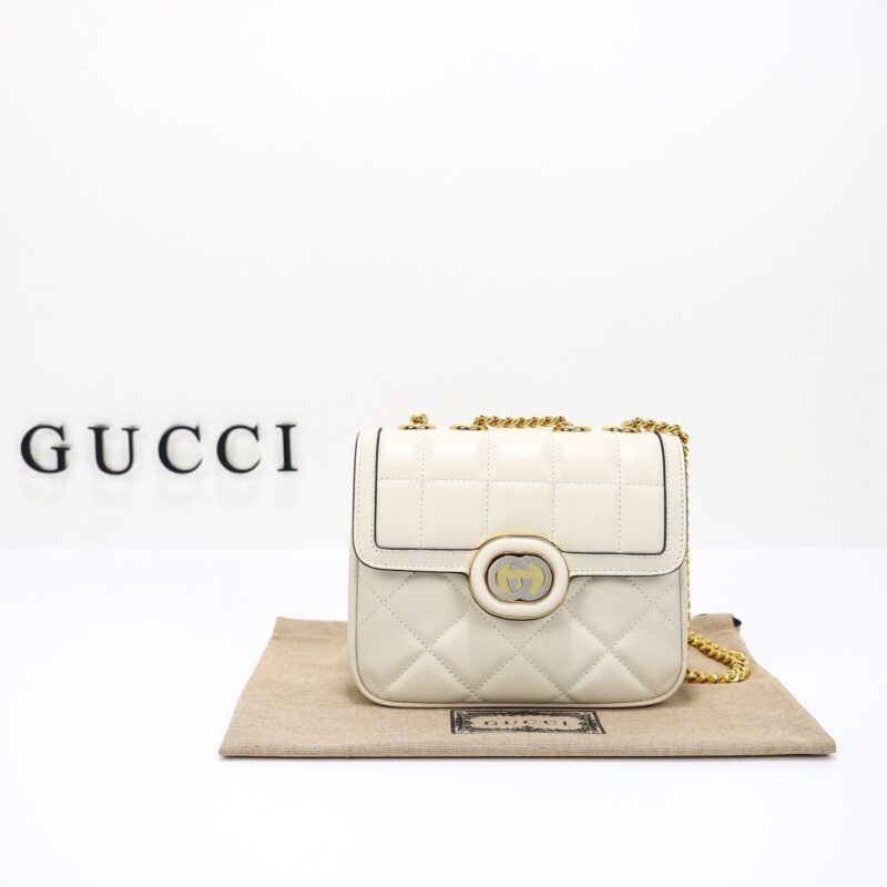 Replica Gucci  Gucci Deco Double G White - Best Fake Designer Bags