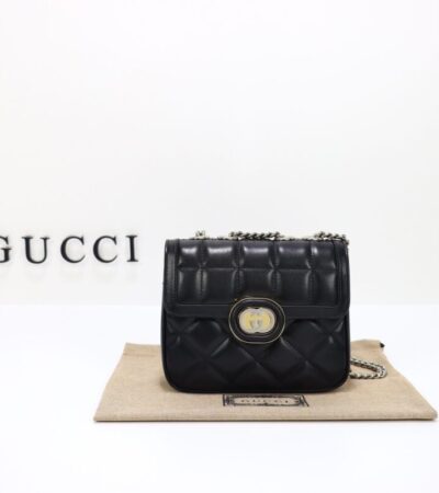 Replica Gucci Gucci Deco Double G Black - Best Fake Designer Bags
