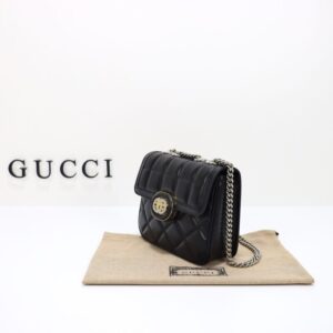 Replica Gucci Gucci Deco Double G Black - high-end fake designer purse