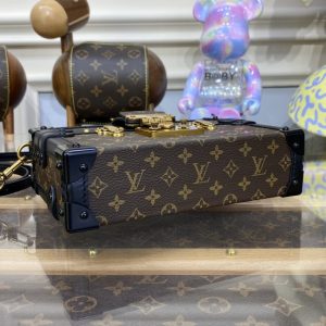 Replica Louis Vuitton Petite Malle Dark Brown - premium 1:1 fake handbag model