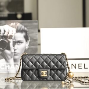 Replica CHANEL CF 17cm Golden Ball Black - Best Fake Designer Bags