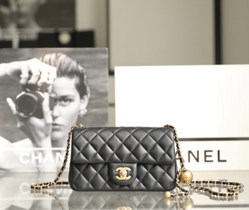 Replica CHANEL CF 17cm Golden Ball Black - Best Fake Designer Bags