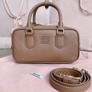 Replica Miu Miu Arcadie Small Full Brown - Best Fake Designer Bags