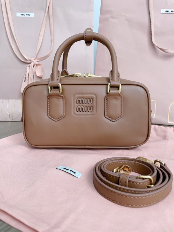 Replica Miu Miu Arcadie Small Full Brown - Best Fake Designer Bags