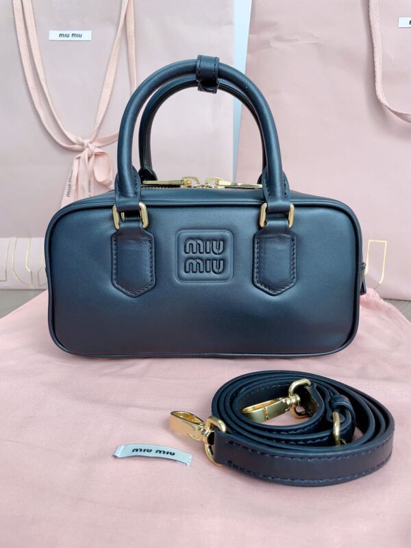 Replica Miu Miu Arcadie Small Full Black - Best Fake Designer Bags