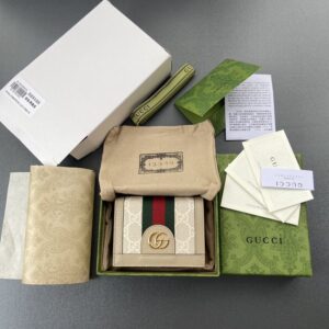 Replica Gucci  Ophidia Compact  White Wallet - Best Fake Designer Bags