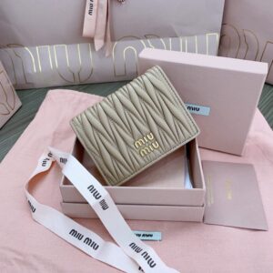 Replica Miu Miu Pocket Wallet Beige - Best Fake Designer Bags