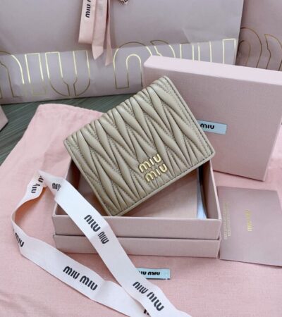 Replica Miu Miu Pocket Wallet Beige - Best Fake Designer Bags
