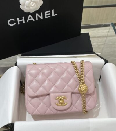 Replica CHANEL 23S Camellia Square Pink - Best Fake Designer Bags