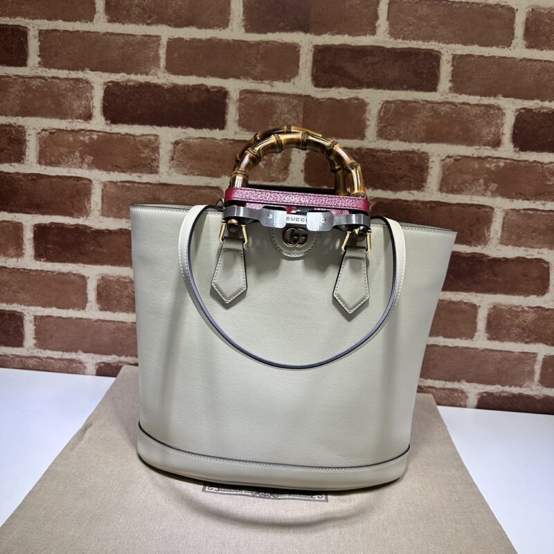 Replica Gucci  Diana Medium Tote Bag White - Best Fake Designer Bags