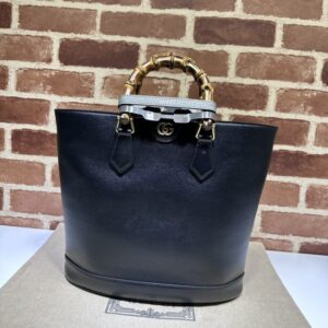 Replica Gucci Diana Medium Tote Bag Black - elite superclone designer purse