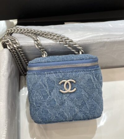 Replica CHANEL 23P Lipstick Bag Denim - Best Fake Designer Bags