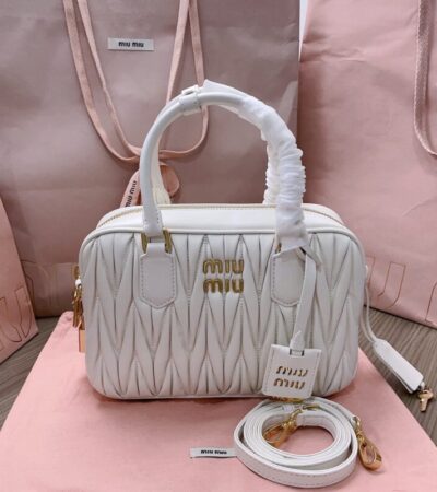 Replica Miu Miu Arcadie Medium White - Best Fake Designer Bags
