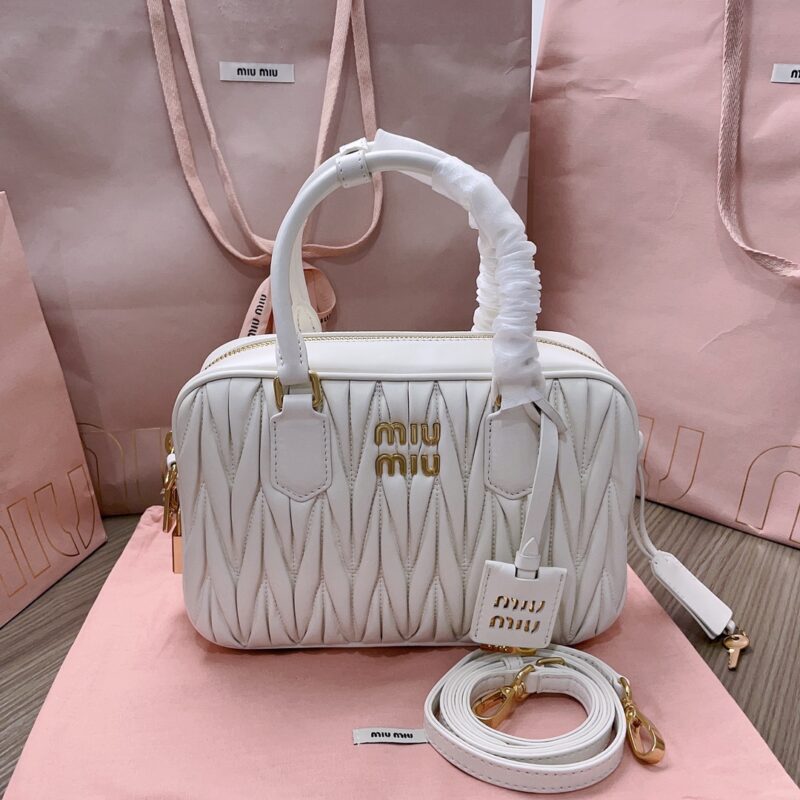 Replica Miu Miu Arcadie Medium White - Best Fake Designer Bags