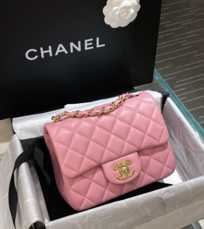 Replica CHANEL Classic Flap 17cm Pink - Best Fake Designer Bags