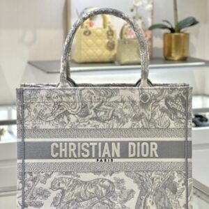 Replica Dior Tote Book Tiger Grey - Best Fake Designer Bags