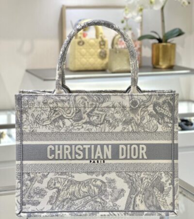 Replica Dior Tote Book Tiger Grey - Best Fake Designer Bags