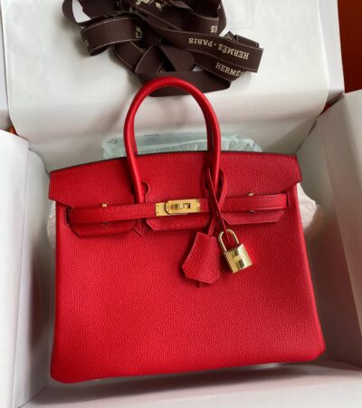 Replica Hermes Birkin Red Togo Gold - Best Fake Designer Bags