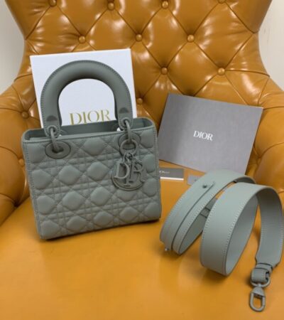 Replica Lady Dior Matte Grey ABC - Best Fake Designer Bags